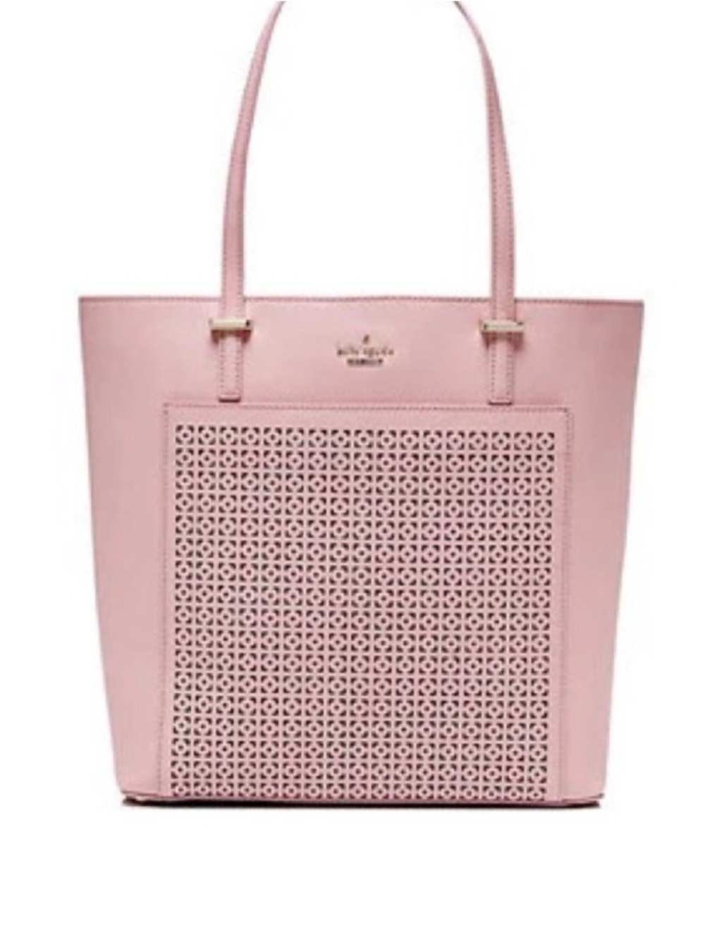 kate spade Pink Perforated Leather Tote